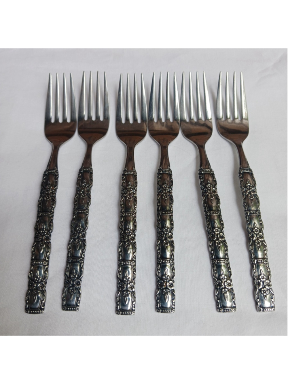 HTF Oneida Northland HOUSTON 6 Salad Forks Stainless Japan Glossy Flatware